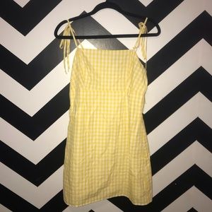 Checkered yellow pacsun sun dress